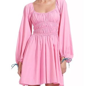 STAUD Bow Dress in pink - New never worn!